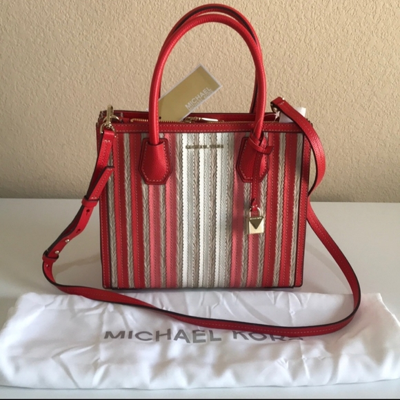 ⚡SALE⚡Michael Kors Mercer Med Accordion CONV TOTE - Picture 16 of 16